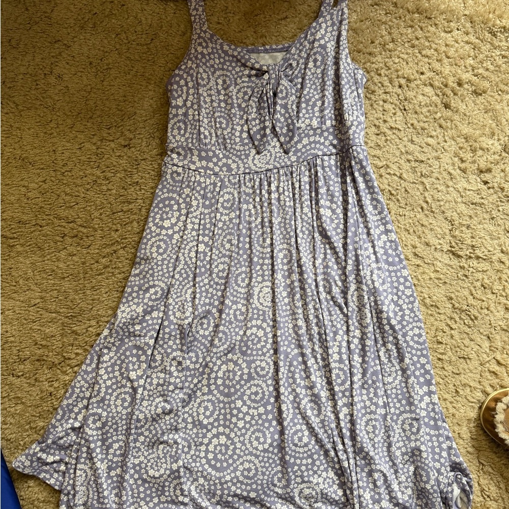 Torrid Lavender and Cream Patterned Midi Dress